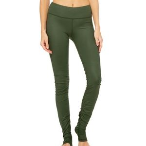 Alo Green Glossy Idol Activewear Bottoms